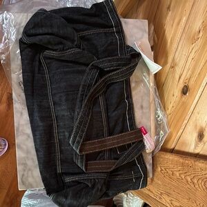 Thirty One 31 Retro Metro Tote Bag Purse Black Y2K Hobo Bag Shoulder Bag